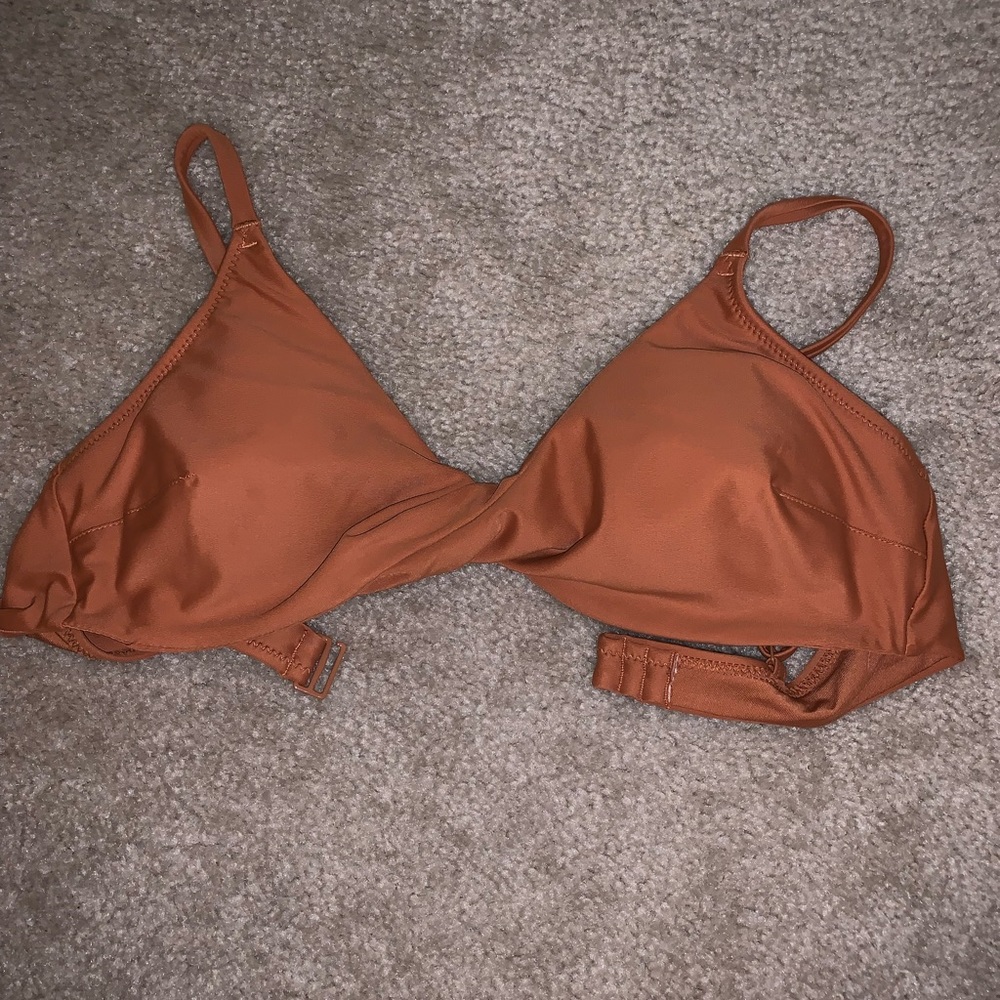 Aerie cross front bikini top